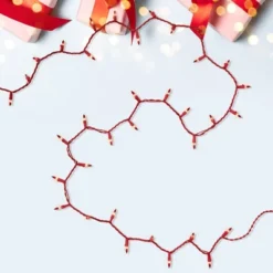 Northlight Mini Christmas Light Set - Clear With Red Tips - 20.25' Red Wire - 100ct -Northlight GUEST e9c59fe4 080b 41a1 893c 82c7d79dd791
