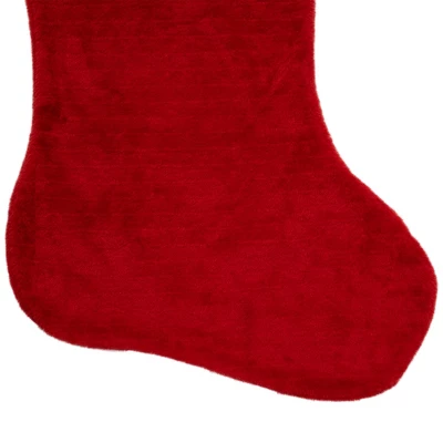 Northlight Traditional Plush Christmas Stocking With Cuff - 36" - Red And White 6 Northlight Traditional Plush Christmas Stocking With Cuff - 36" - Red And White - Image 4