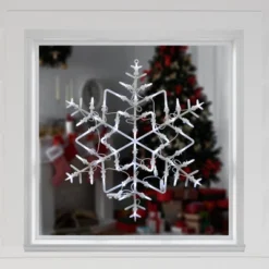 Northlight 18" White LED Lighted Snowflake Christmas Window Silhouette -Northlight GUEST ec6d475a 21b4 4dd6 bd7c 274545db3ddb