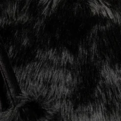 Northlight Sable Faux Fur Christmas Stocking With Pom Poms - 20.5" - Black -Northlight GUEST ec71fc1c 3255 47c4 b98f 356f43e3341f