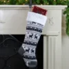 Northlight 21" Black, Gray And White Rustic Lodge Knit Christmas Stocking With High Pile Fleece Cuff -Northlight GUEST ed707825 cc25 4bff a8a9 be98c644ae04