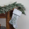 Northlight 20" Snow Covered Green Tree Gray Christmas Stocking With White Cuff -Northlight GUEST ee6c2a73 ce06 49d2 b90f 3b383d5795ff
