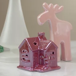 Northlight Ceramic House With Star Cutouts Christmas Decoration - 4"