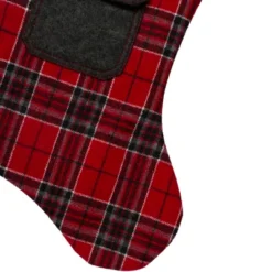 Northlight 20.5" Red And Black Plaid Christmas Stocking With Pocket And Faux Fur Cuff 6 Northlight 20.5" Red And Black Plaid Christmas Stocking With Pocket And Faux Fur Cuff -Northlight GUEST ef67310a 643d 499f 97e6 4ab1230fb84b