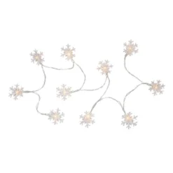 Northlight 10-Count LED Snowflake Christmas Fairy Lights, 4.25ft, Copper Wire -Northlight GUEST efe8e4dc 546b 47c8 ad82 98f8aee4559c