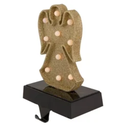 Northlight LED Lighted Glittered Angel Christmas Stocking Holder - 7" - Gold Finish -Northlight GUEST f00f3c8b fbe9 496b b319 93ad808f8dea