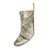 Northlight 17.5" Gray And White Sequins Accented Christmas Stocking