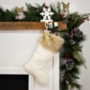 Northlight Cable Knit Christmas Stocking With Faux Fur Cuff - 20.5" - Cream And Beige -Northlight GUEST f14b6c3d b210 418f 9f34 a4cd7335592f