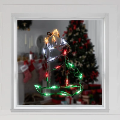 Northlight LED Lighted Candle Christmas Window Silhouette Decoration - 12" - Multi Lights 4 Northlight LED Lighted Candle Christmas Window Silhouette Decoration - 12" - Multi Lights - Image 2