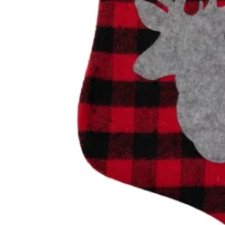 Northlight 20.5" Red And Black Buffalo Plaid Reindeer Christmas Stocking -Northlight GUEST f23f30df 416d 46eb a500 2626a6bcec73