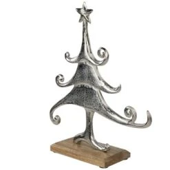 Northlight Swirling Metal Tree Christmas Decoration - 13.5" -Northlight GUEST f26897a7 2beb 4b43 a342 6b829a6beabe