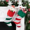 Northlight 18" Green And Red Velvet Sequin Stripe Stocking 2 Northlight 18" Green And Red Velvet Sequin Stripe Stocking -Northlight GUEST f3a8369a 4c30 462d 9589 7c4859ebd7d3 1