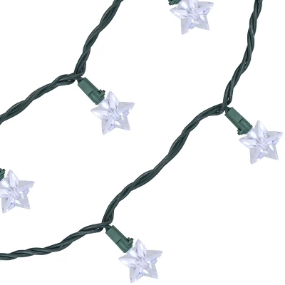 Northlight LED Star Shaped Christmas String Lights - Pure White - 4' Green Wire - 10ct 4 Northlight LED Star Shaped Christmas String Lights - Pure White - 4' Green Wire - 10ct - Image 2