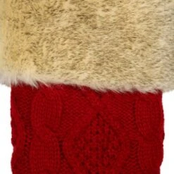 Northlight Cable Knit Christmas Stocking - 20.5" - Red And Beige -Northlight GUEST f3f46c50 cdfa 46f9 8641 6b1df9747c01