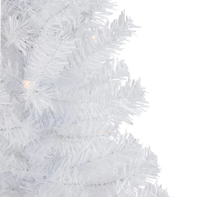 Northlight Pre-Lit Slim Woodbury White Pine Artificial Christmas Tree - 3' - Clear Lights 4 Northlight Pre-Lit Slim Woodbury White Pine Artificial Christmas Tree - 3' - Clear Lights - Image 2