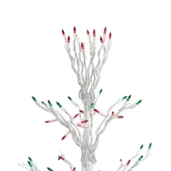 Northlight 6' Prelit Artificial Christmas Tree White Lighted Cascade Twig Outdoor Decoration - Multi-Color Lights -Northlight GUEST f5e3ce39 43c9 4da2 bd1a 6173b512fdfc