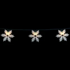 Northlight 10-Count White Glittered Snowflake Christmas Light Set, 6ft Green Wire -Northlight GUEST f6e84930 3659 45ed 9213 20ef93658ac4