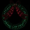 Northlight 20" Green And Red Lighted Wreath And Bow Christmas Window Silhouette Decoration -Northlight GUEST f78d9ecb 0326 43f6 b71e d7fc9cc38b25