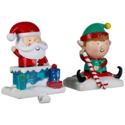 Northlight Santa And Elf Christmas Stocking Holders - 5" - Set Of 2 9 Northlight Santa And Elf Christmas Stocking Holders - 5" - Set Of 2 -Northlight GUEST f7bd7dd6 7753 474e b099 2b4e7a8e1eca