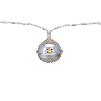 Northlight 10-Count LED Silver Christmas Bells Fairy Lights 5.5ft Clear Wire 6 Northlight 10-Count LED Silver Christmas Bells Fairy Lights 5.5ft Clear Wire - Image 4