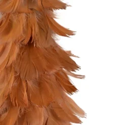 Northlight Small Layered Feather Cone Tree Glittered Christmas Decoration - 16" - Rust Orange -Northlight GUEST f8b38456 9715 4ddd 8b2c f45633bd931e