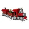 Northlight Triple Car Metal Train Christmas Decoration - 15" - Red And Silver -Northlight GUEST f97f5731 f483 42ba ab43 aee3a9190f32