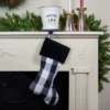 Northlight 20" White And Black Buffalo Plaid Christmas Stocking With Cuff -Northlight GUEST fa004672 a0de 471b 821c 0c19f30b804d