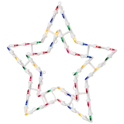 Northlight Lighted Star Christmas Window Silhouette Decoration - 16" - Multicolor Lights 6 Northlight Lighted Star Christmas Window Silhouette Decoration - 16" - Multicolor Lights - Image 4