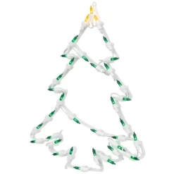 Northlight Lighted Christmas Tree Window Silhouette Decoration - 15" - Green And Yellow Lights -Northlight GUEST fa8069c8 7925 4993 b89a 35489acdcb70