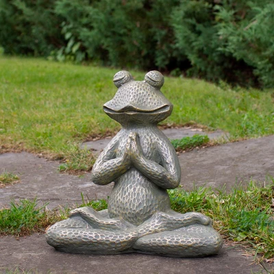 Northlight 14" Gold Verdigris Yoga Frog Outdoor Garden Statue 3 Northlight 14" Gold Verdigris Yoga Frog Outdoor Garden Statue