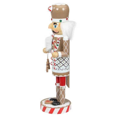 Northlight 14" Beige And Red Gingerbread Chef Christmas Nutcracker 5 Northlight 14" Beige And Red Gingerbread Chef Christmas Nutcracker - Image 3