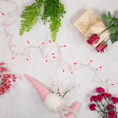 Northlight Mini Incandescent Christmas Lights - Pink - 20.25' White Wire - 100ct 4 Northlight Mini Incandescent Christmas Lights - Pink - 20.25' White Wire - 100ct - Image 2