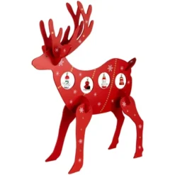 Northlight Reindeer Cut-Out Ornament Holder Christmas Decoration - 13.25" - Red And White -Northlight GUEST fb6001a2 6444 4de6 baad 0f3ec2b3e84f