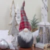 Northlight Plaid Bendable Hat Gnome Sitting Christmas Decoration - 25" - Red And Gray -Northlight GUEST fbe90b26 abe1 457e bc55 e7eabf54dabb