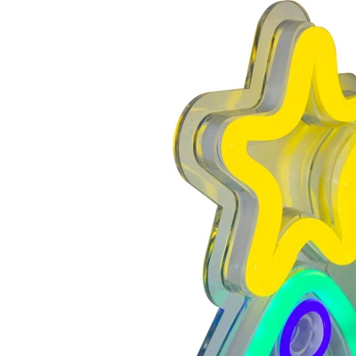 Northlight 15" LED Lighted Neon Christmas Tree Wall Sign 5 Northlight 15" LED Lighted Neon Christmas Tree Wall Sign - Image 3