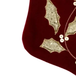 Northlight 20.5-Inch Velvet Gold And Maroon Etched Cuff Christmas Stocking -Northlight GUEST fd34b9bf 53db 45a9 ad37 28e8d0abc02c