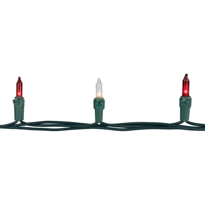 Northlight Mini Incandescent Christmas Lights - Red And Clear - 20.25' Green Wire - 100ct 7 Northlight Mini Incandescent Christmas Lights - Red And Clear - 20.25' Green Wire - 100ct - Image 5