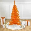 Northlight Pre-Lit Medium Artificial Pine Christmas Tree - 3' - Orange - Clear Lights